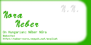 nora neber business card